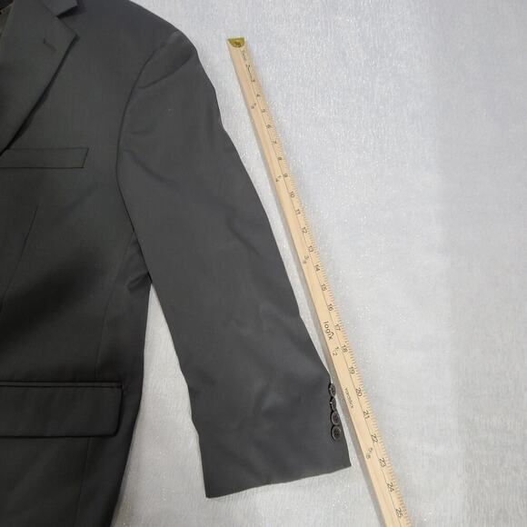 Cianni Celleni men's wool suit 48R olive gray super 110's high twist wool formal - Picture 5 of 16